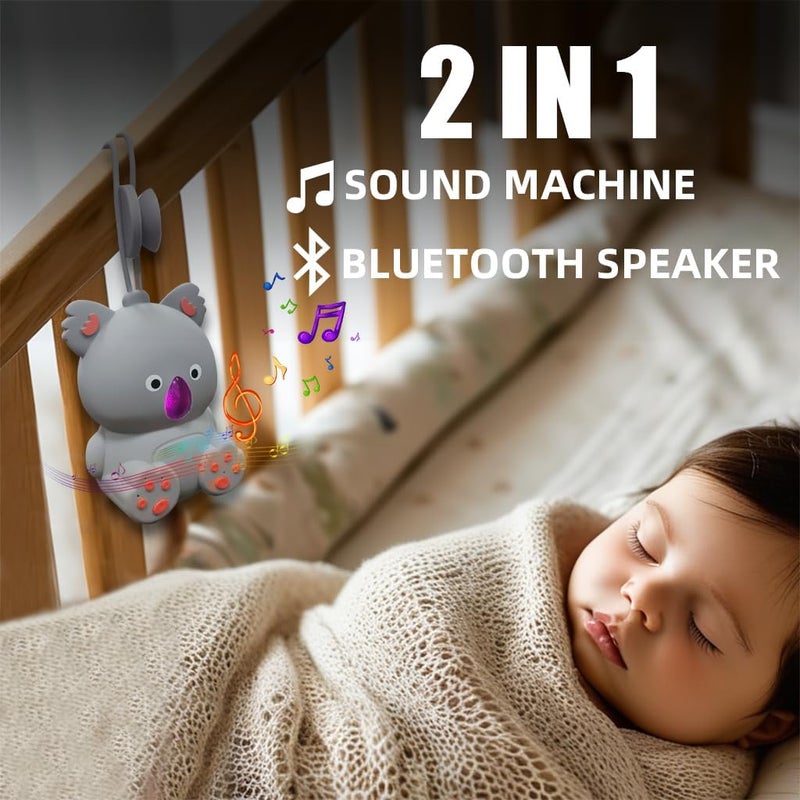 Junificent Baby Sound Machine & Bluetooth Speaker | White Noise Machine for Infants with Non-Looping Soothing Sounds, Portable Sleeping Music with Timer for Nursery, Travel & Home - Image 2
